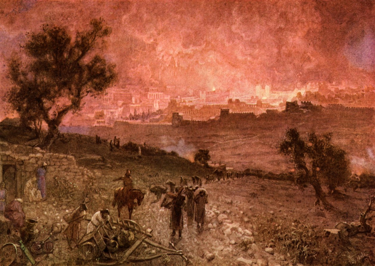 Zničení Jeruzaléma Nebuzaradanem - Bible od William Brassey Hole