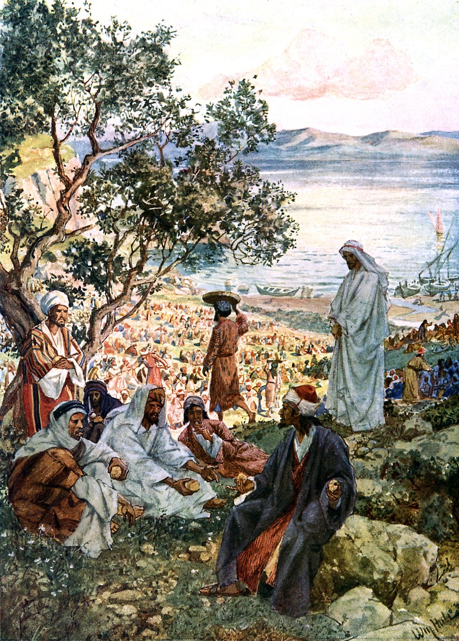 Krmení pěti tisíc - Bible od William Brassey Hole