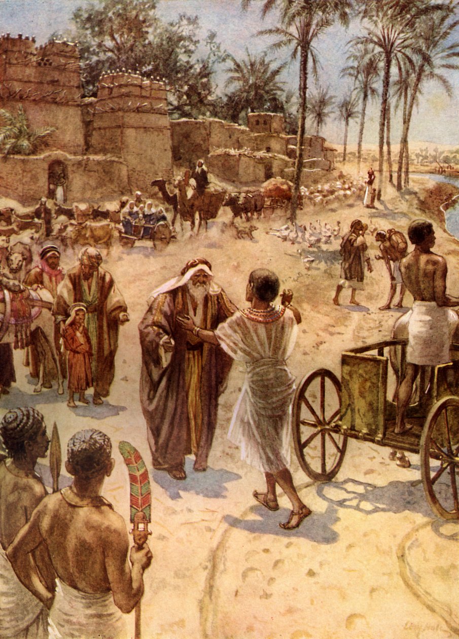Setkání Jákoba a Josefa v Egyptě - Bible od William Brassey Hole