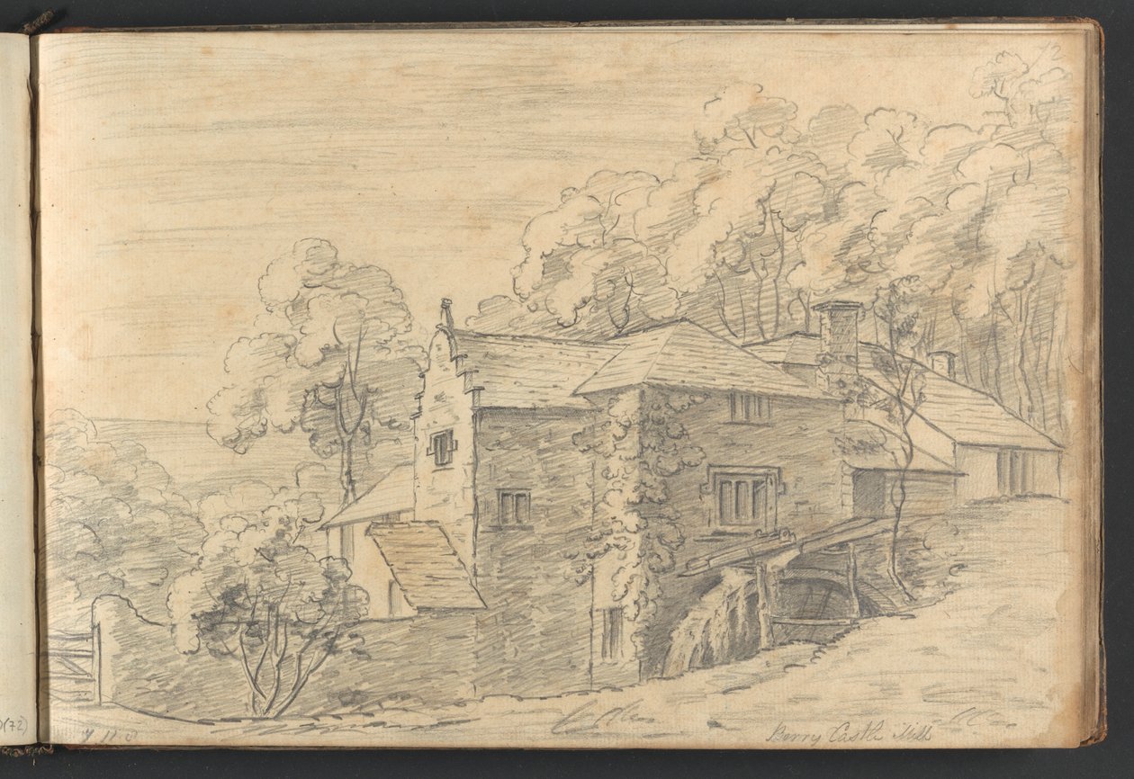 Berry Castle Mill od William Brockedon