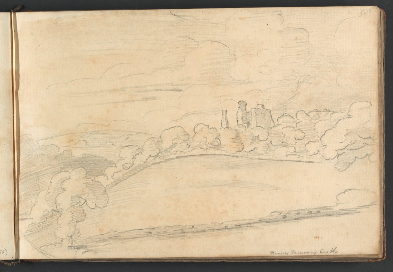 Hrad Berry Pomeroy od William Brockedon