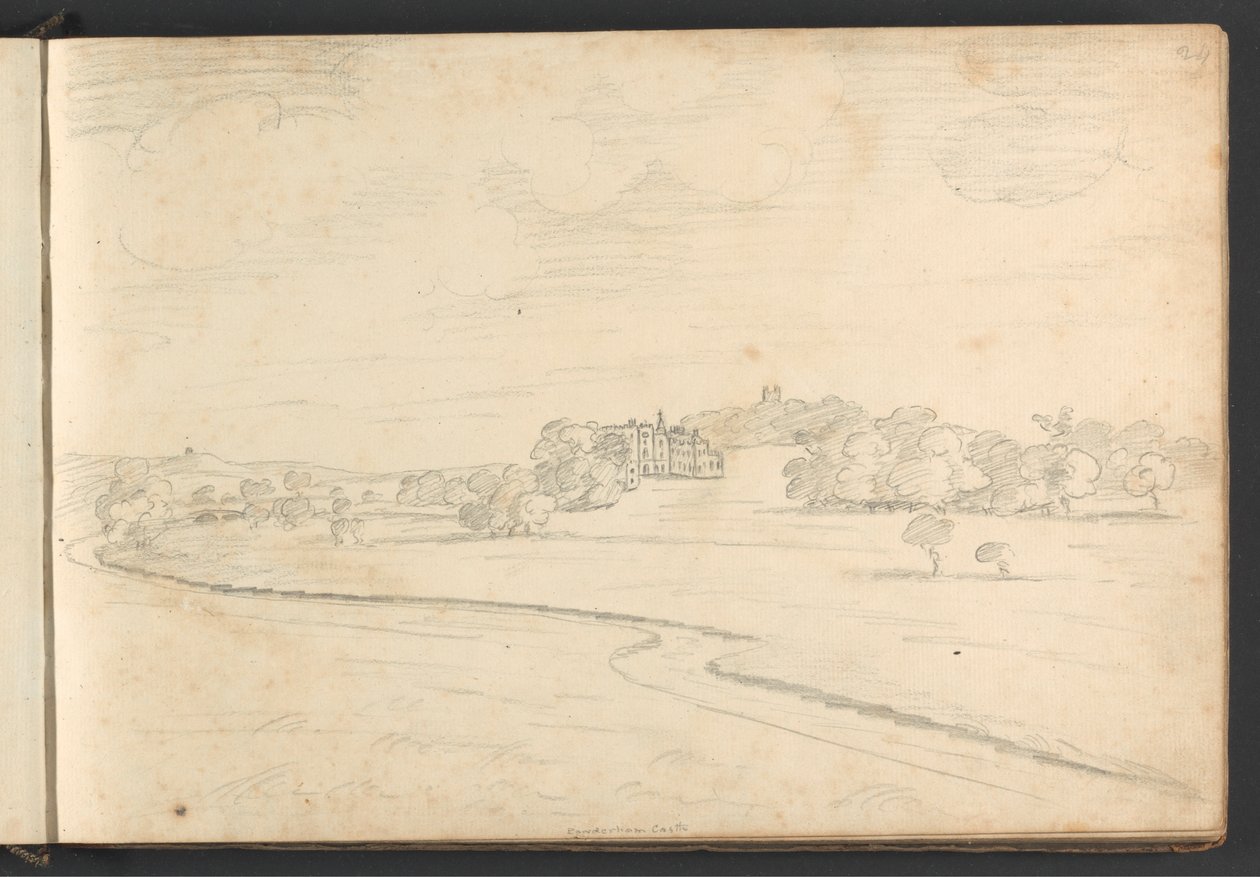 Hrad Powderham od William Brockedon