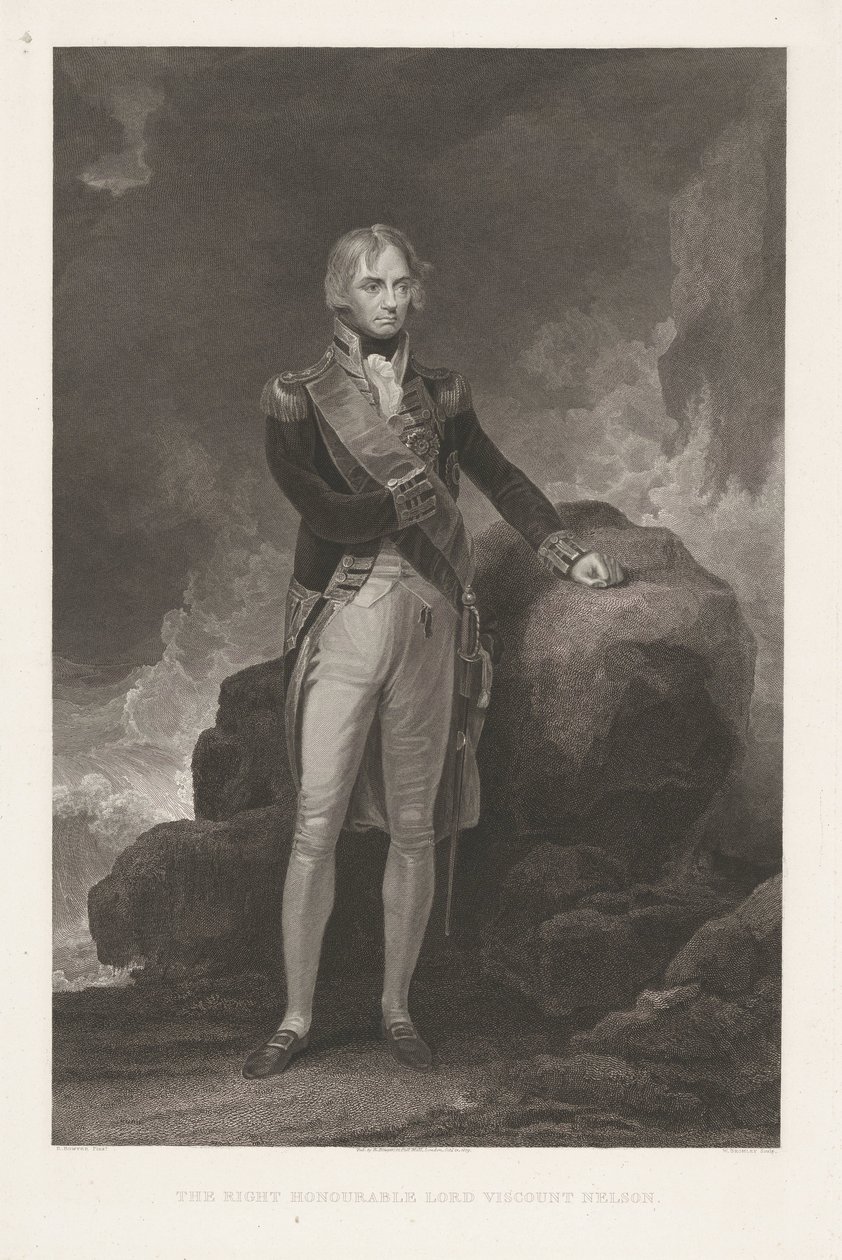 Portrét van Horatio Nelson Správný ctihodný lord vikomt Nelson (titul na předmětu) od William Bromley (I)