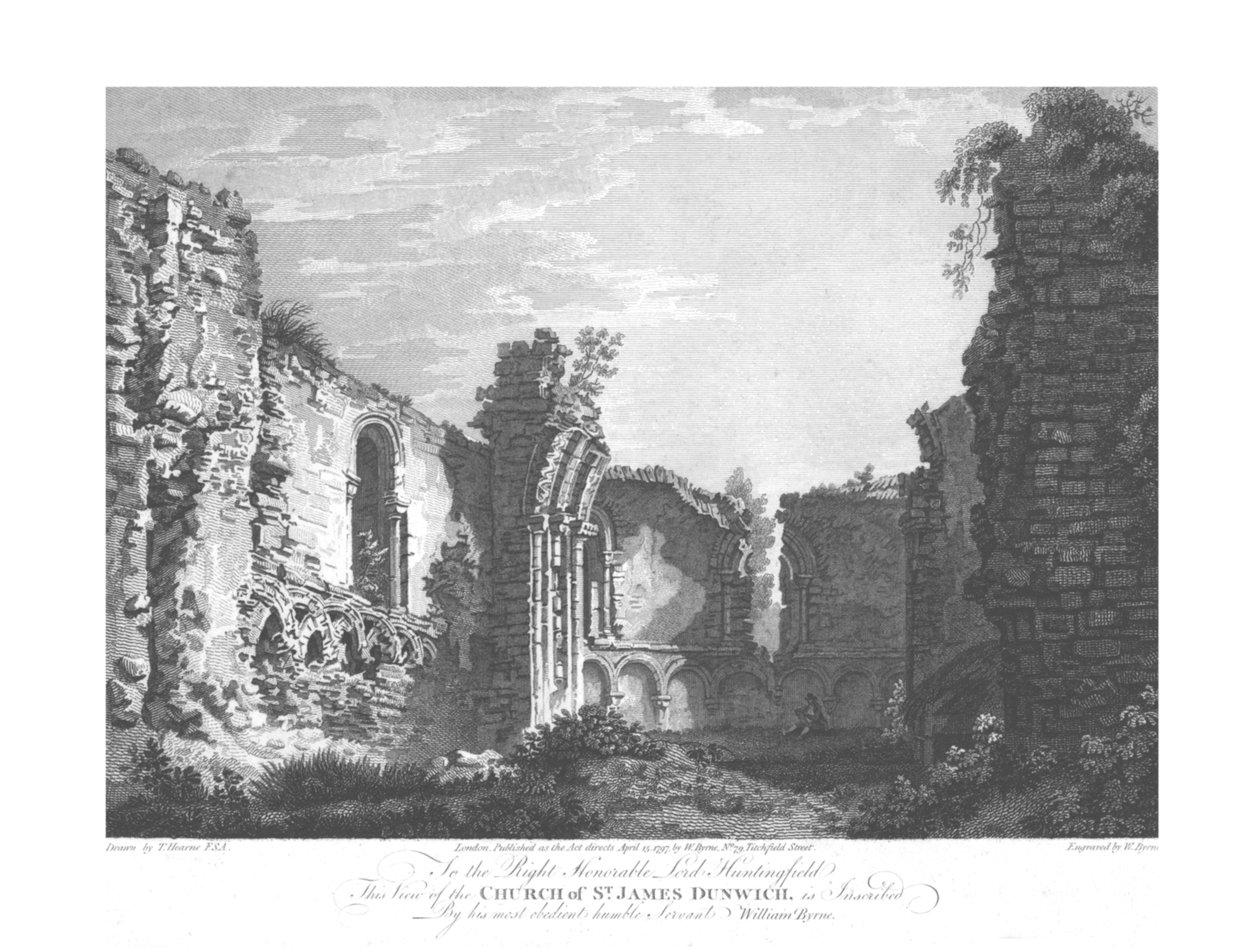 Kostel svatého Jakuba, Dunwich, konec 18. století. od William Byrne