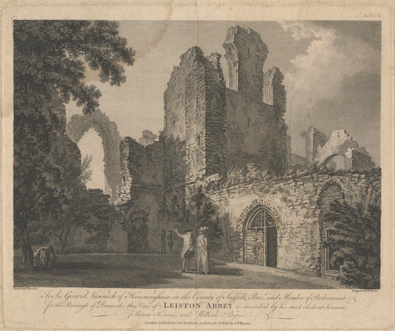 Pohled na Leiston Abbey od William Byrne