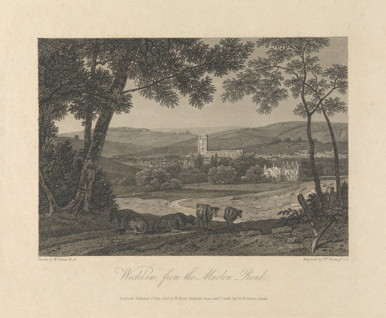 Wickham z Marlow Road od William Byrne