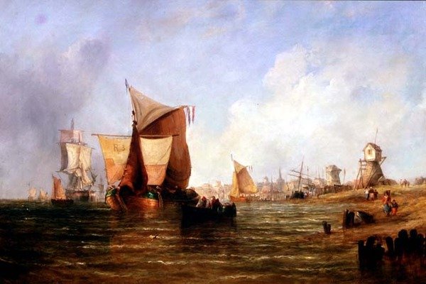 Přeprava na Dort, Holandsko od William Calcott Knell