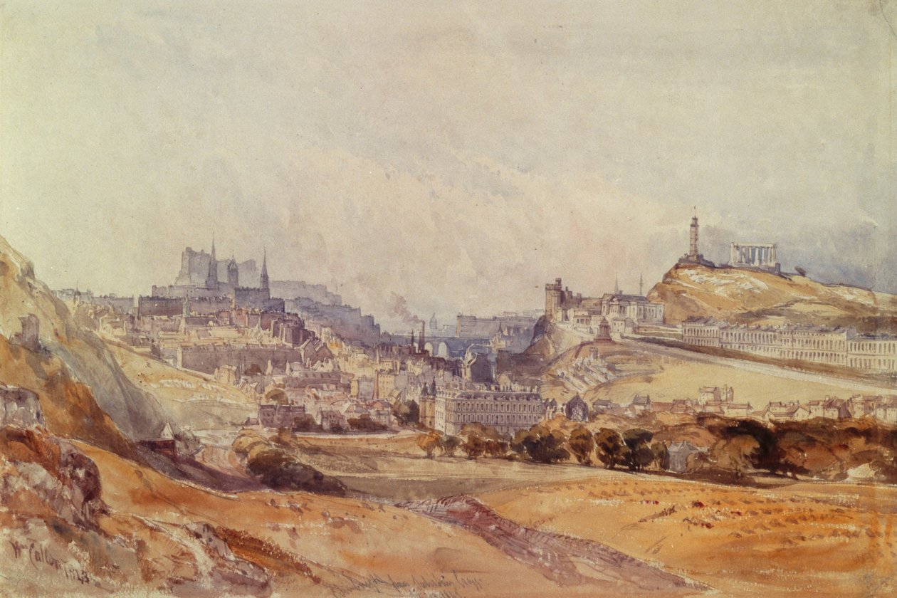 Edinburgh ze Salisbury Crags od William Callow