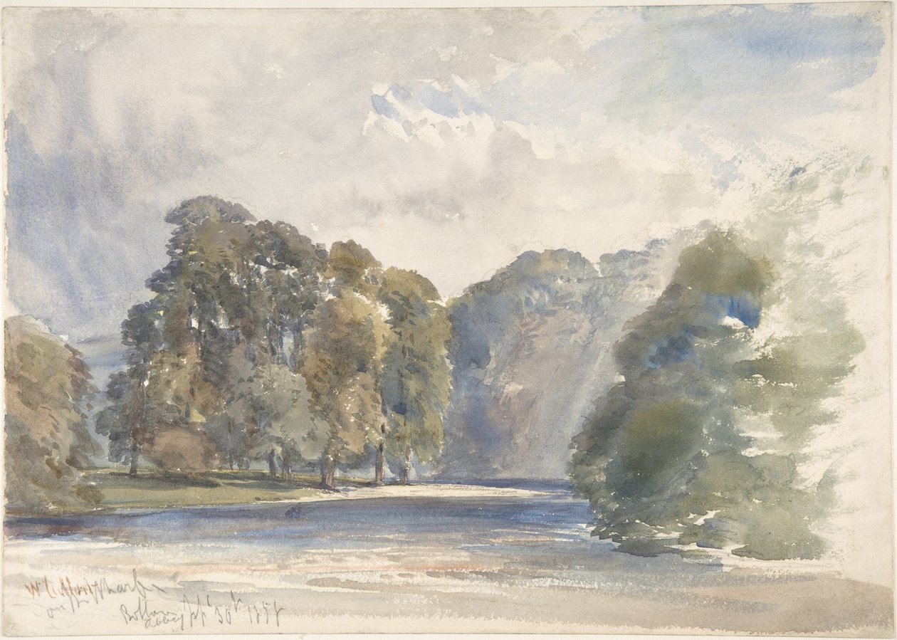 Na řece Wharfe, opatství Bolton od William Callow