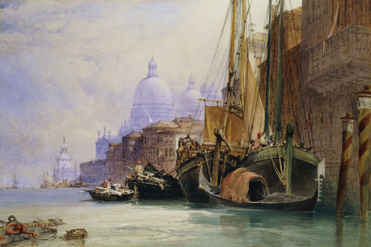 Santa Maria della Salute a Canal Grande, Benátky, od William Callow