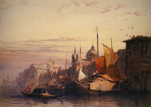 Benátky (akvarel na papíře) od William Callow