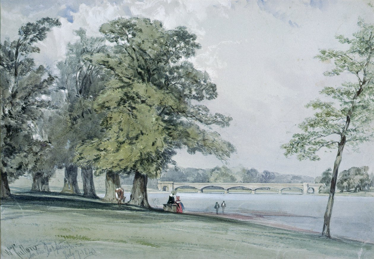 Pohled na Serpentine, Hyde Park od William Callow