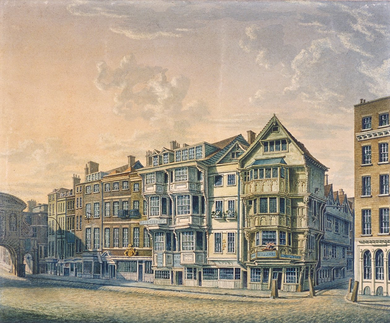 Fleet Street, Londýn, 1798 od William Capon