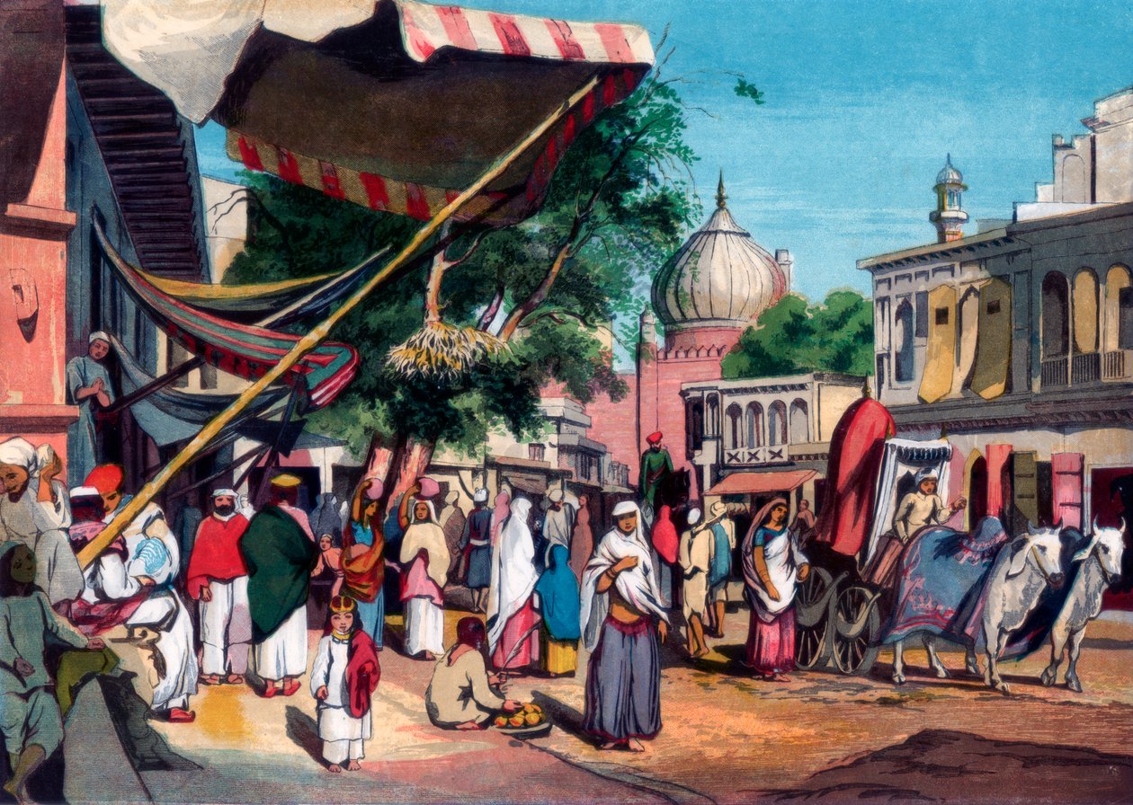 Ulice v zadní části Jami Masjid, Dillí, Indie, 1857. od William Carpenter
