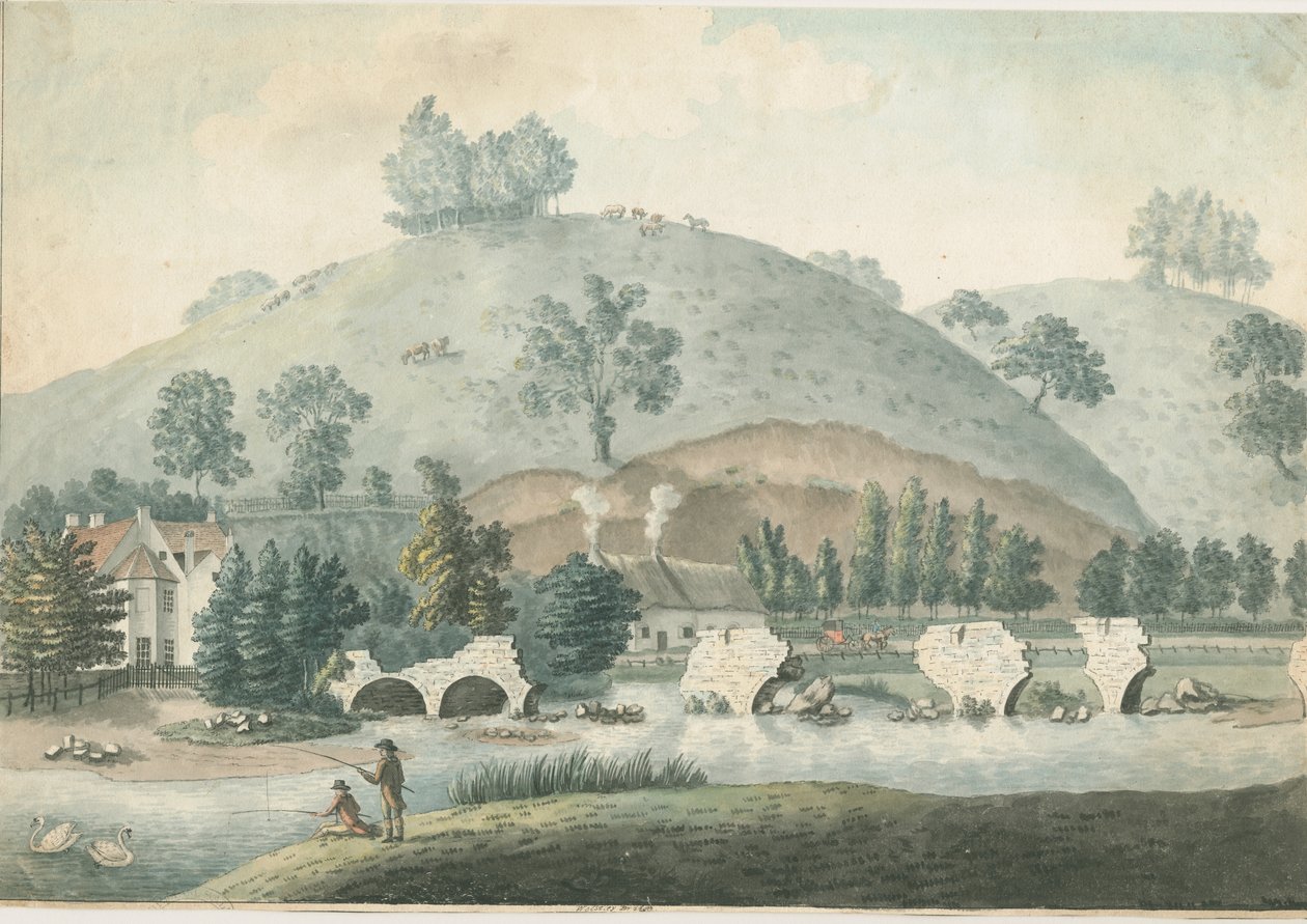 Wolseley Bridge: malba vodovými barvami, nd [1796-1839] od William Carter