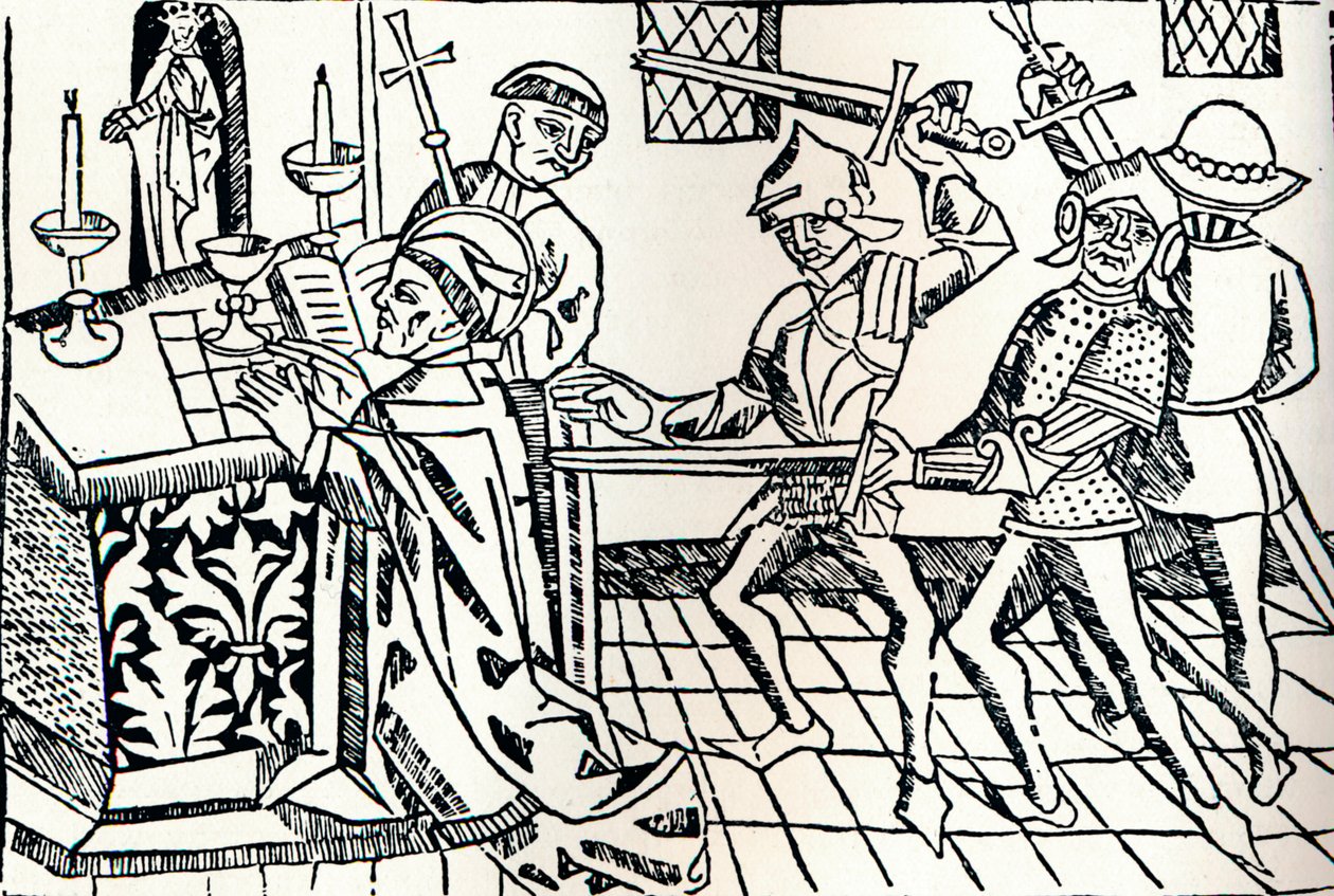 Umučení svatého Tomáše z Canterbury, c1484 od William Caxton
