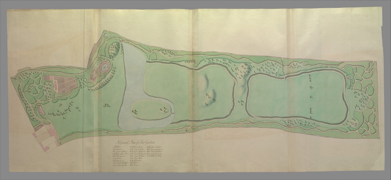 Celkový plán zahrad v Kew, 1763. od William Chambers