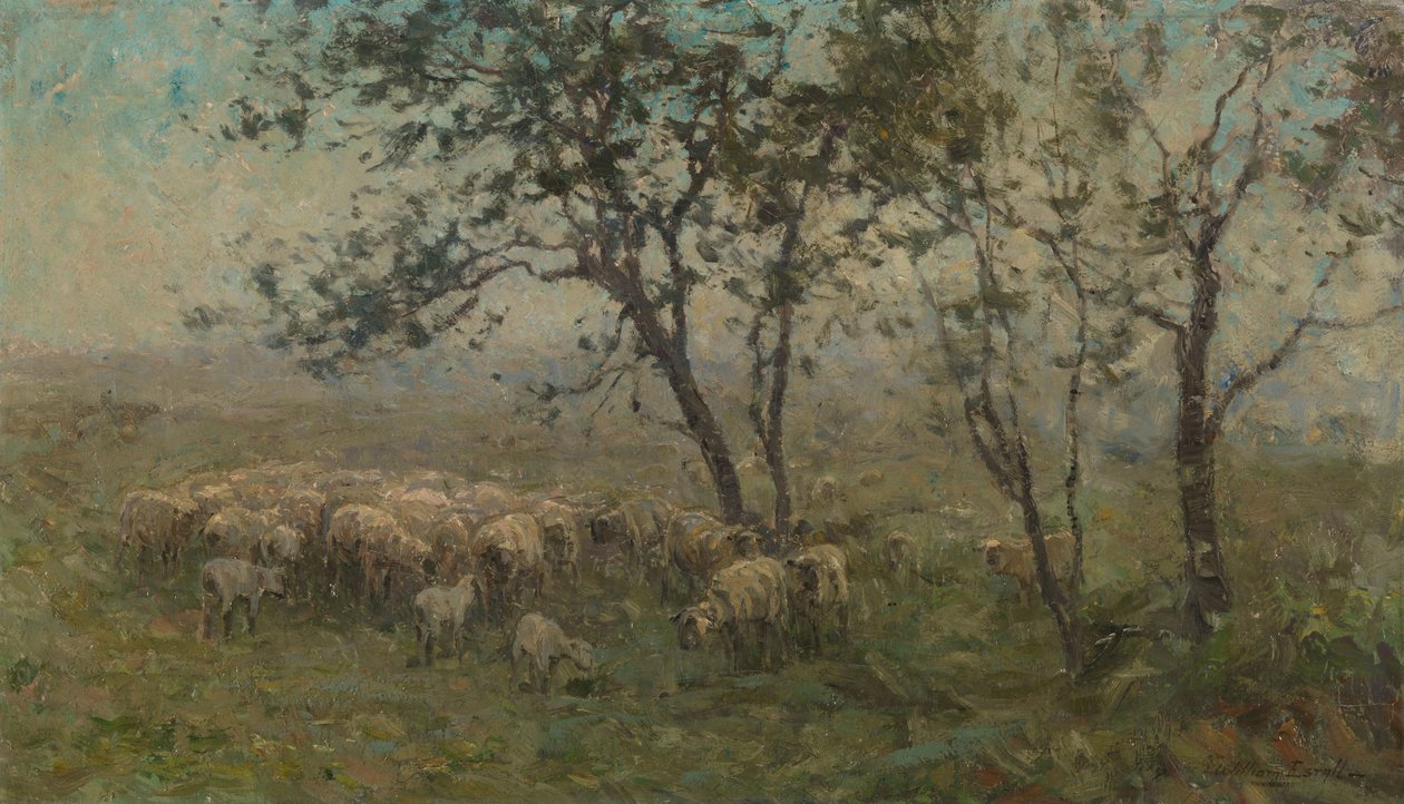 Stádo ovcí od William Charles Estall