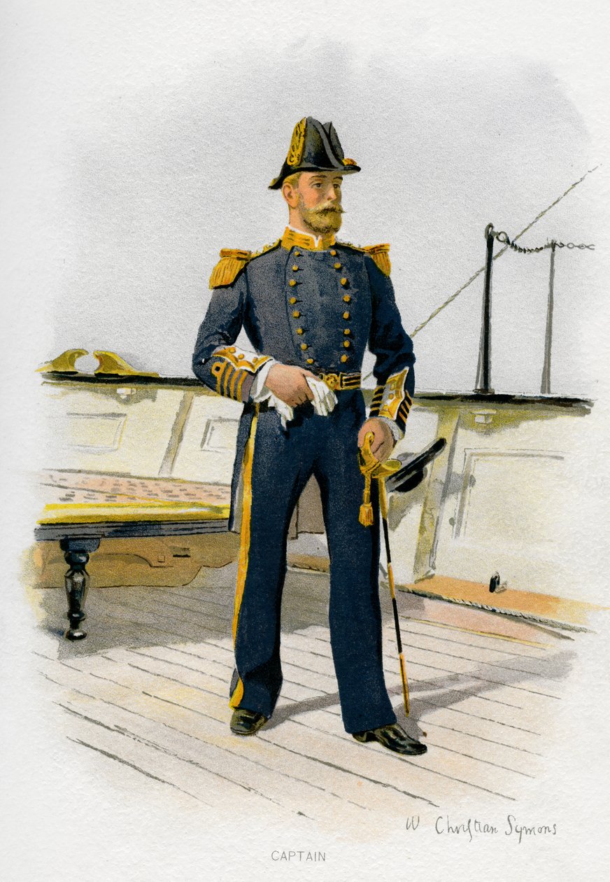 Kapitán královského námořnictva, c1890-c1893. od William Christian Symons