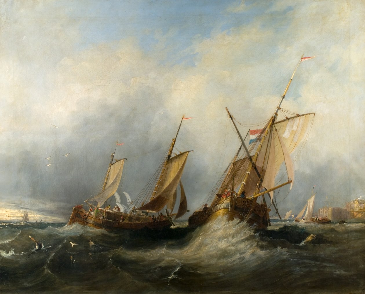 Nizozemské námořní lodě berou Brill od William Clarkson (attr. to) Stanfield