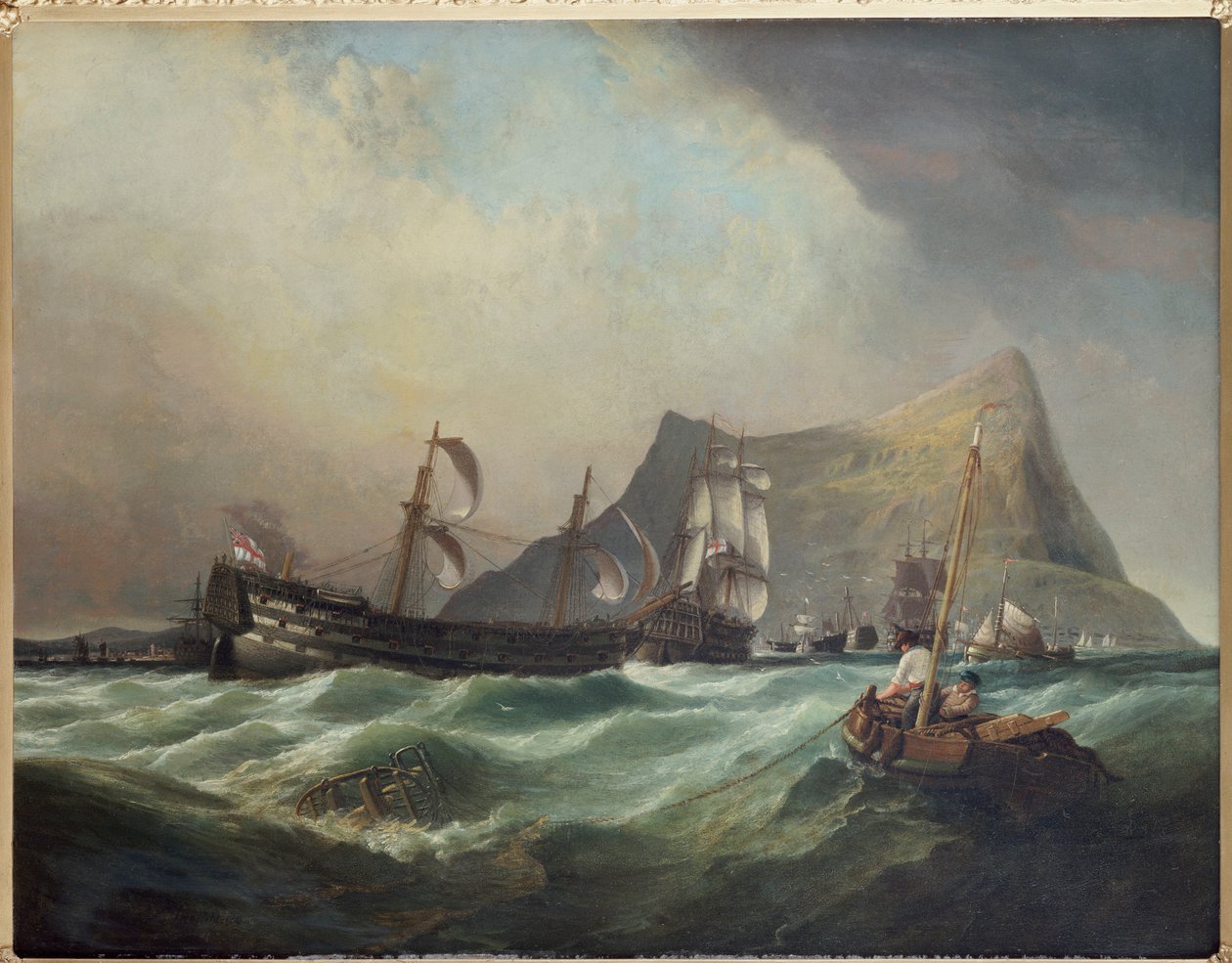 Neptun, Tažení vítězství do gibraltarského přístavu po bitvě u Trafalgaru od Clarkson Frederick Stanfield