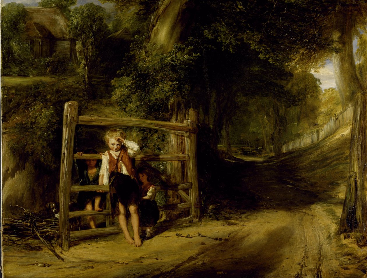 Rustikální zdvořilost aneb „Přicházející události před sebou vrhají své stíny“, kolem roku 1832 (olej na plátně) od William Collins