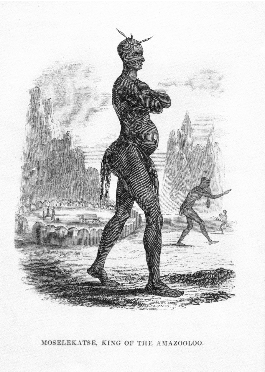 Moselekatse King of the Amazooloo, 1852 od William Cornwallis Harris