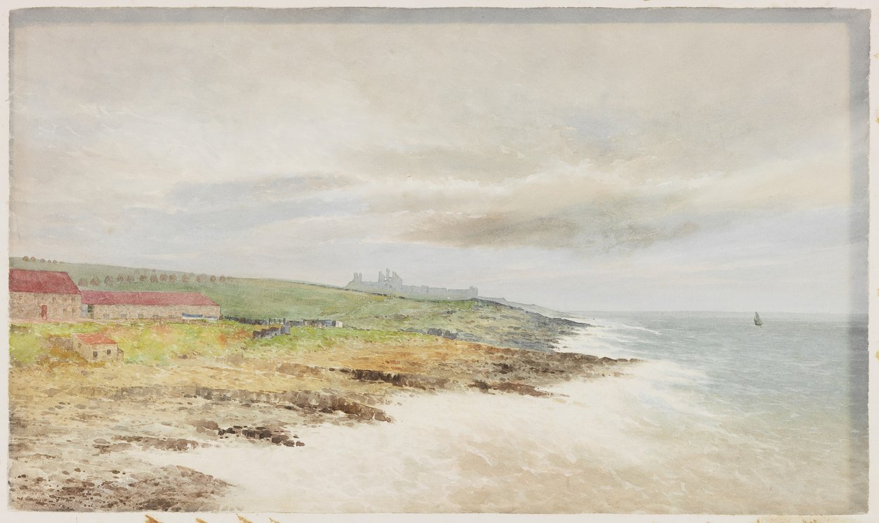 Bouřlivý den, Craster (akvarel na papíře) od William Cosens Way