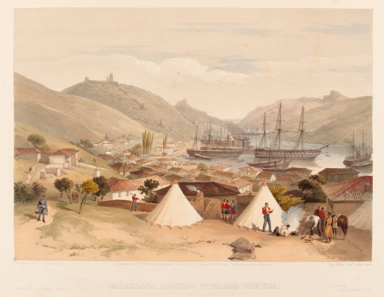 ?Balaklava při pohledu na moře?, 1855 od William Crimea Simpson