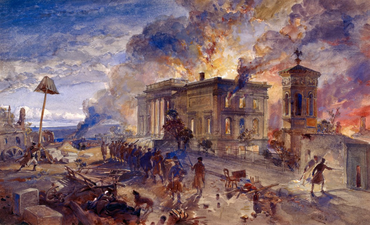 Hořící chrám větrů, 1856 od William Crimea Simpson
