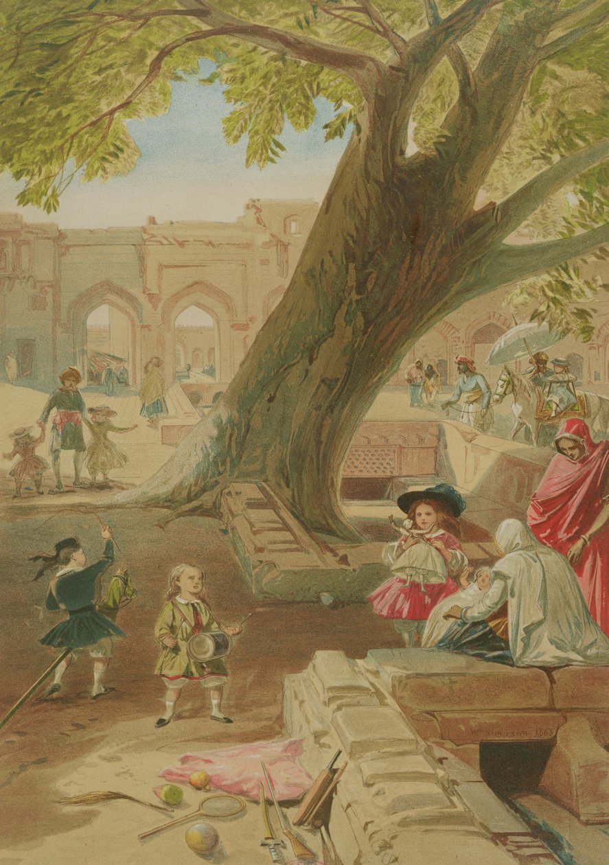 Peepal Tree v paláci Dillí, 1863 od William Crimea Simpson