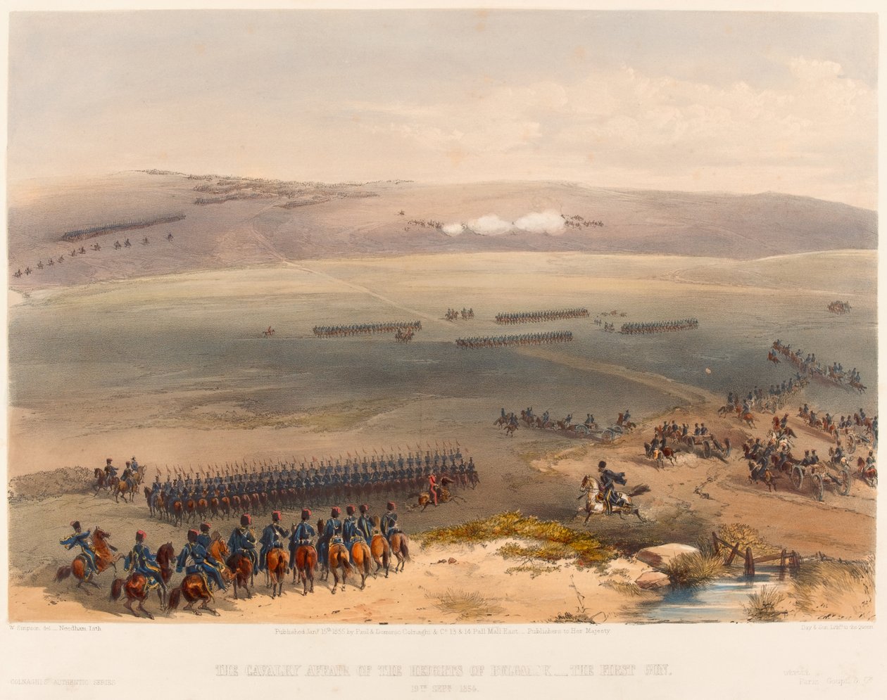 ? Kavalerie aféra výšin Bulganak - první zbraň. 19. září 1854?, 1855 od William Crimea Simpson