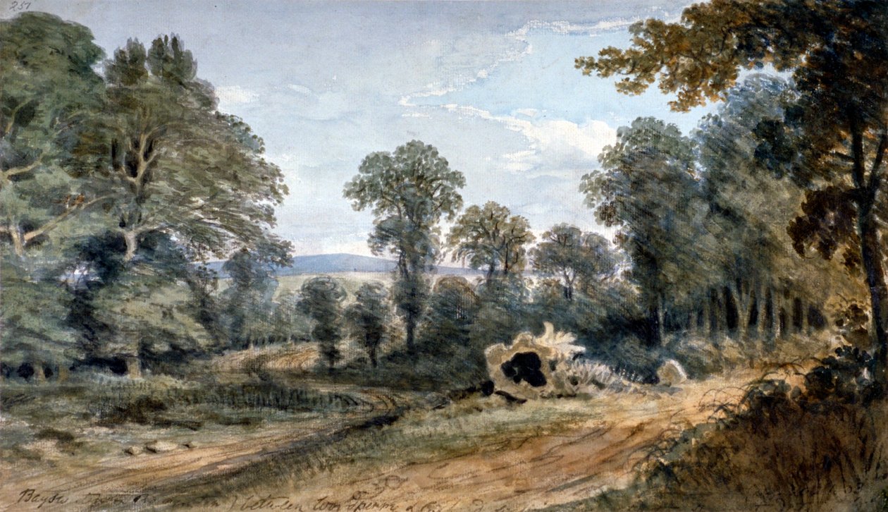 Pohled na Bayswater Hill, Londýn, 1803 od William Crotch