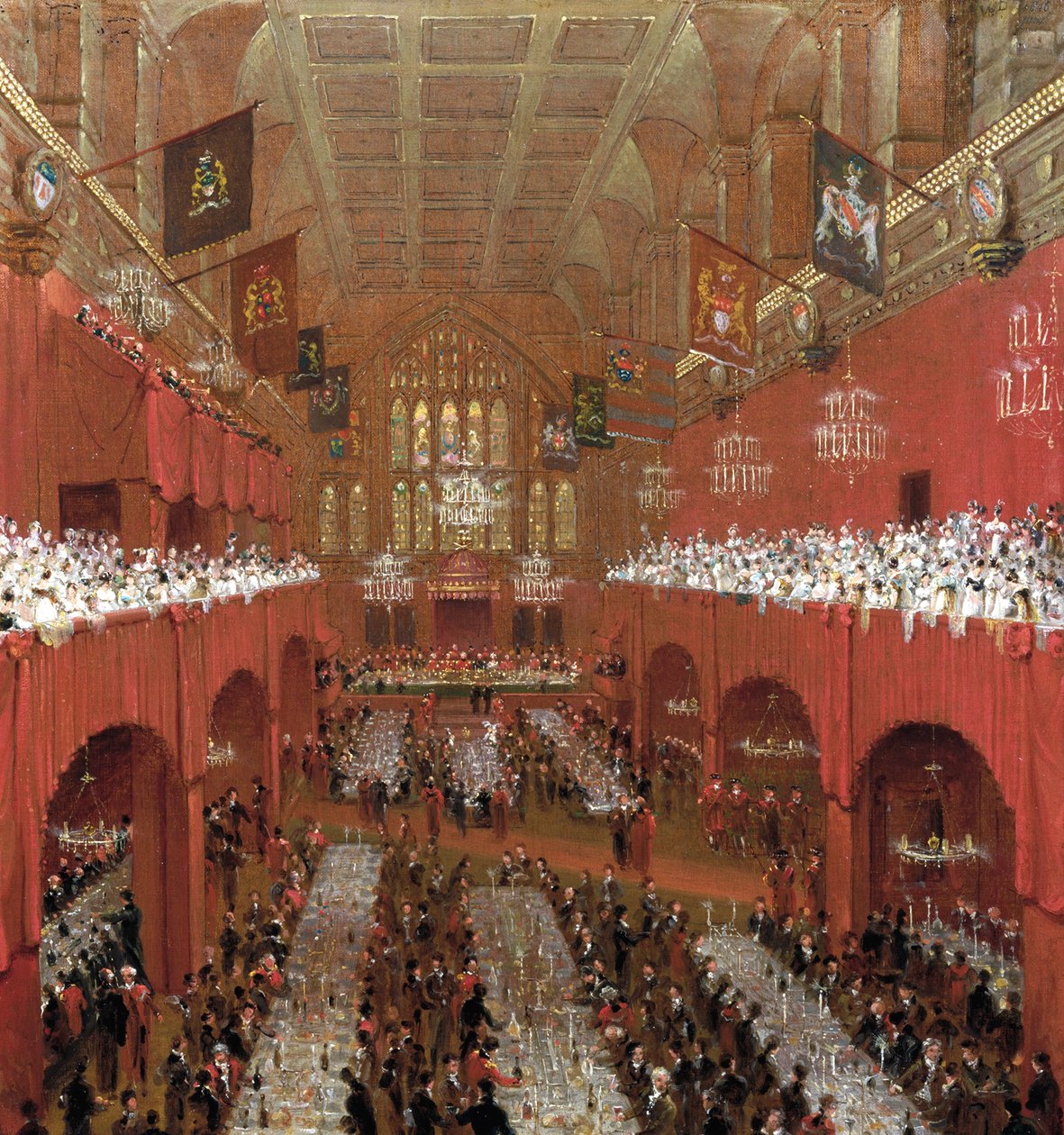 Banket v Guildhall, City of London, 1814. od William Daniell