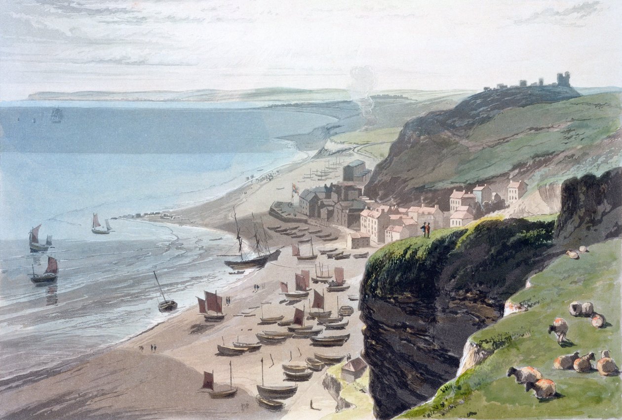 „Hastings, z východního útesu“, 1823 od William Daniell