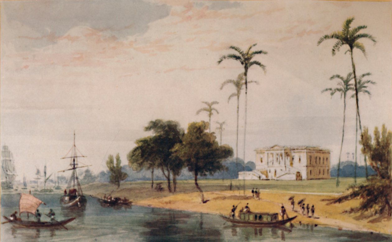 In the Garden House Reach, Kalkata, c1786-1791, 1935 od William Daniell