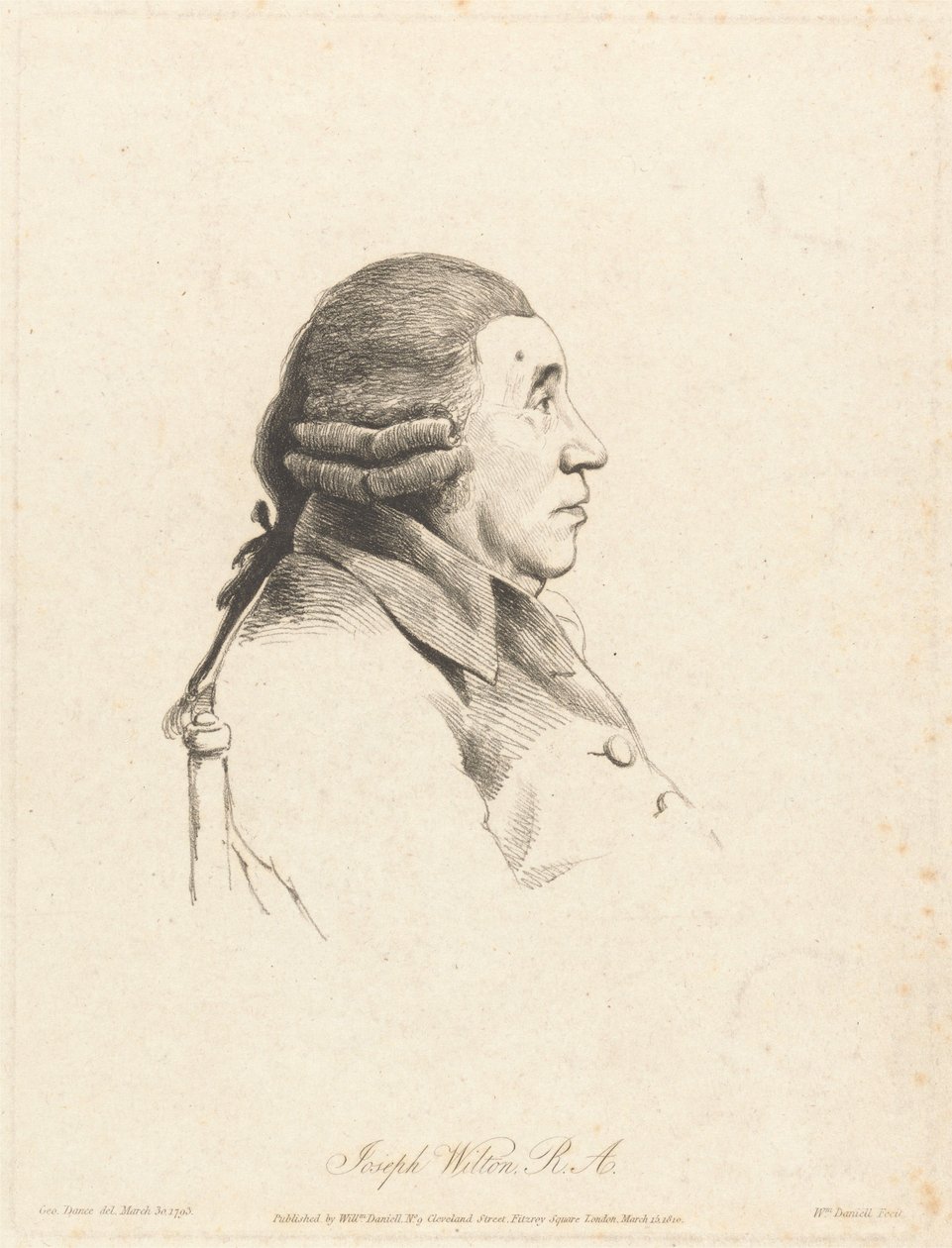 Joseph Wilton, člen Královské akademie (R.A.) od William Daniell