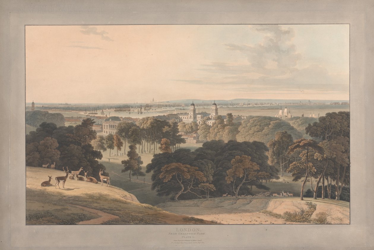 Tabule I: Londýn z Greenwich Parku od William Daniell