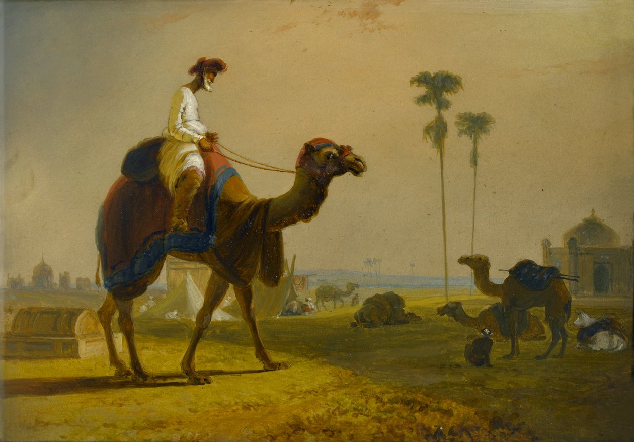 The Hirkarrah Camel (Scéna ve východní Indii), 1832 od William Daniell