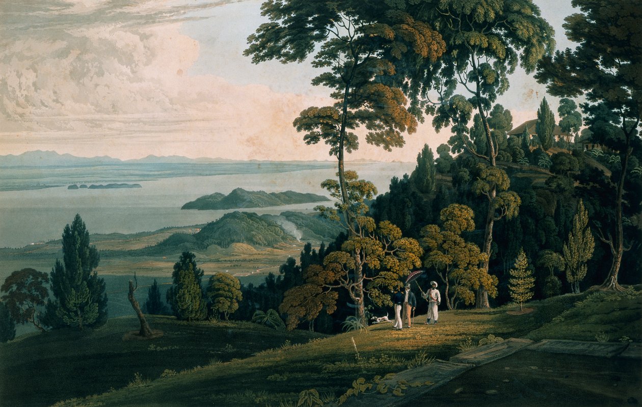 Pohled z Halliburtons Hill, Prince of Wales Island od William Daniell