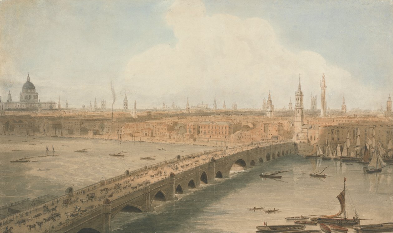 Pohled na London Bridge a St. Paul