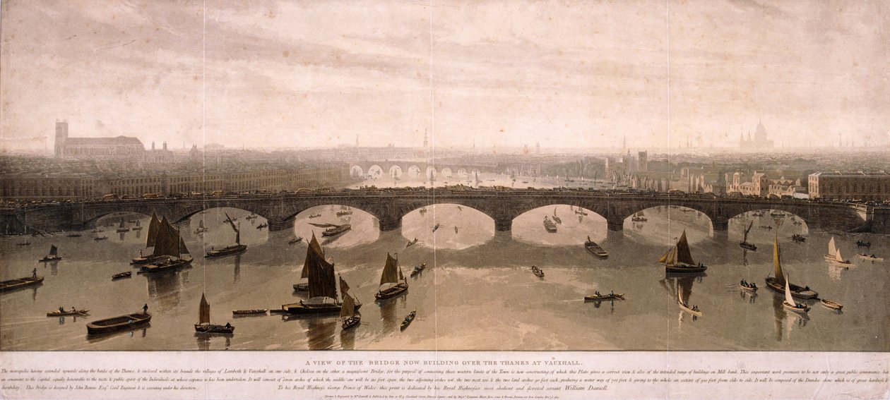 Pohled na Londýn z jihu, 1810 od William Daniell