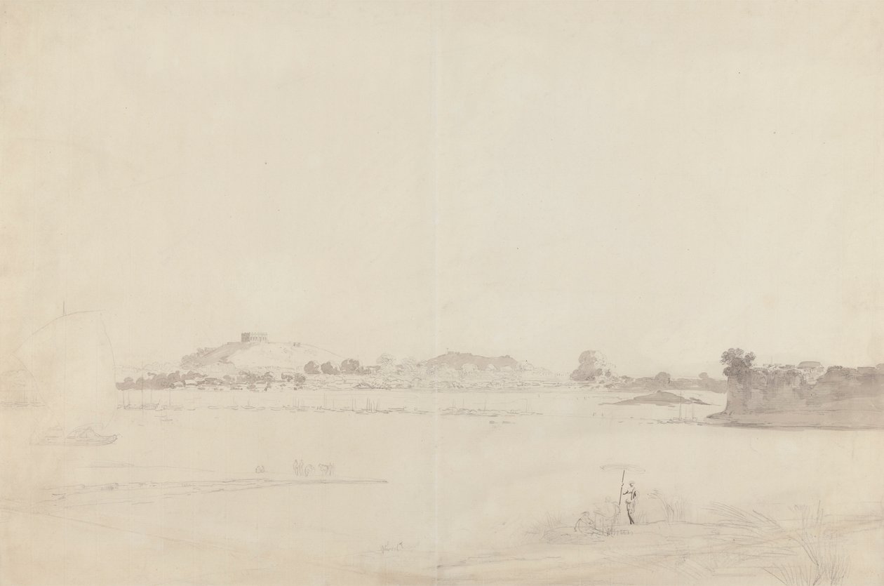 Pohled na Monghyr, Bihar od William Daniell