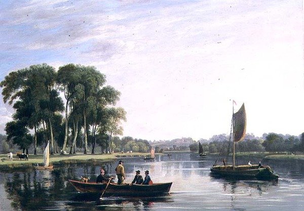 Pohled na Temži v Richmondu od William Daniell