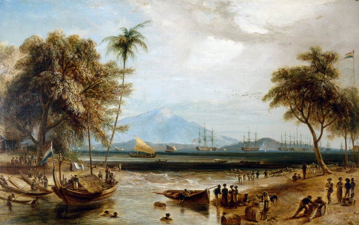 Vodní bod v Anjer Point na ostrově Jáva (Indonésie) od William Daniell
