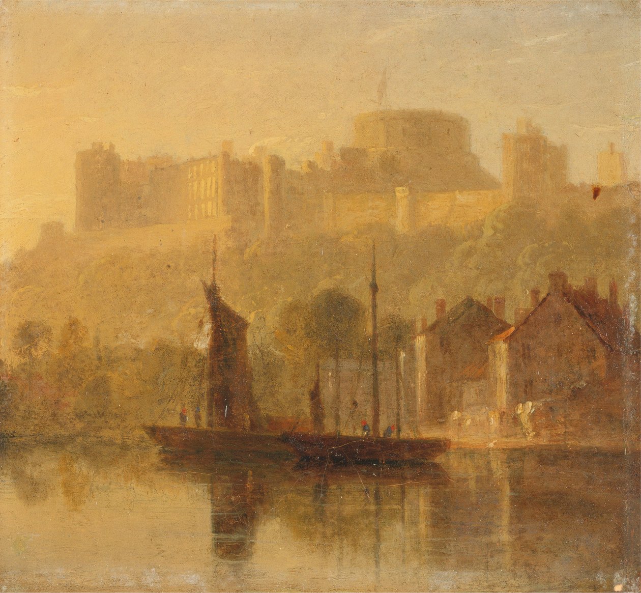 Hrad Windsor z Temže od William Daniell
