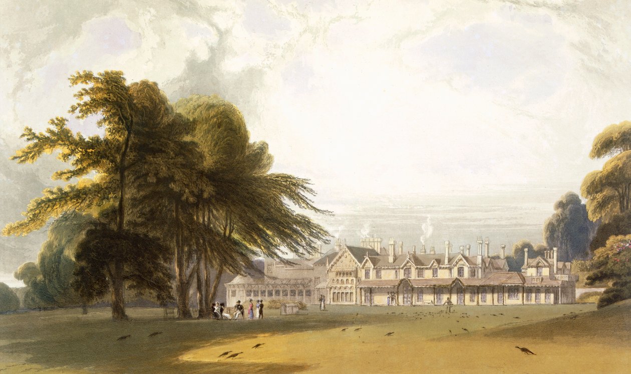 Windsorský park: Královská lóže, c1827-30. od William Daniell
