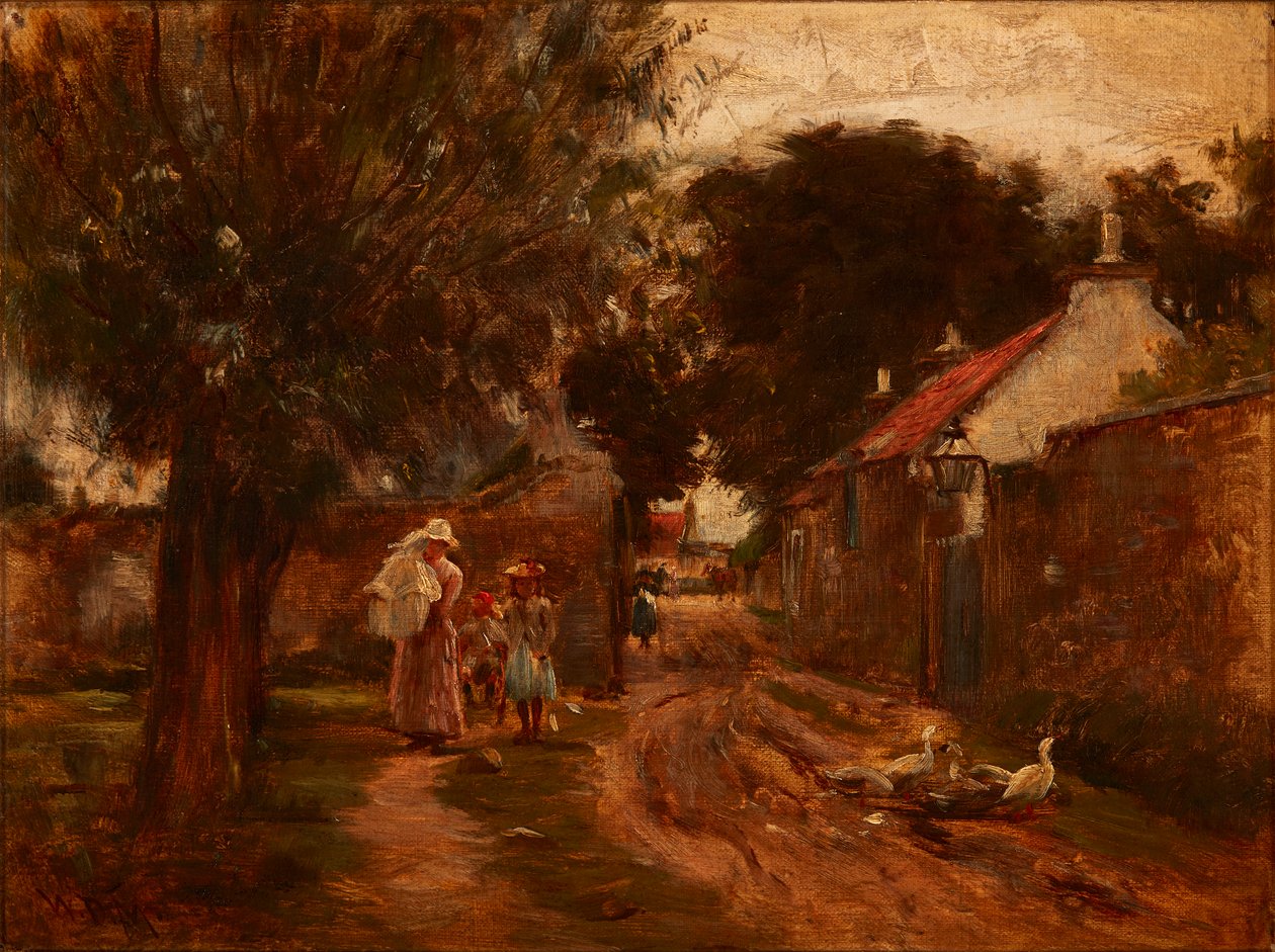 Domov z kostela (olej na plátně) od William Darling McKay