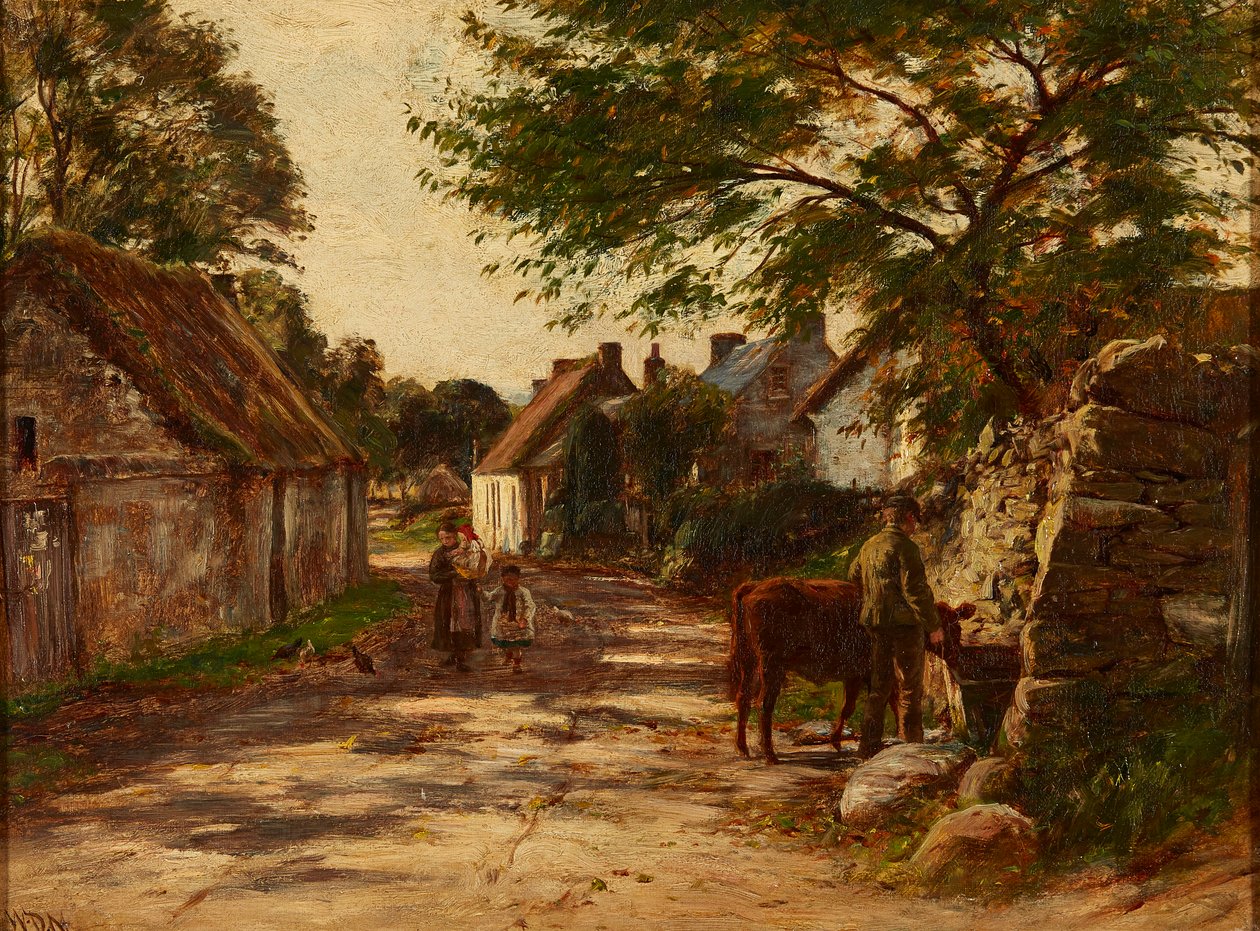 Pozdní odpoledne na venkovské uličce (olej na plátně) od William Darling McKay
