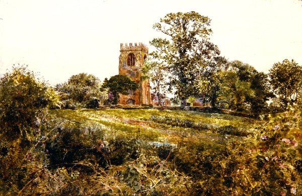 Kostel Shotwick, Cheshire od William Davis